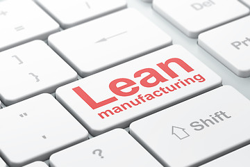 Image showing Industry concept: Lean Manufacturing on computer keyboard background