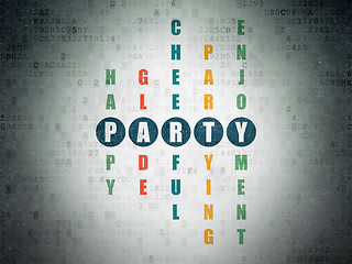 Image showing Entertainment, concept: Party in Crossword Puzzle