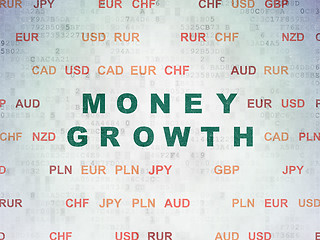 Image showing Money concept: Money Growth on Digital Paper background