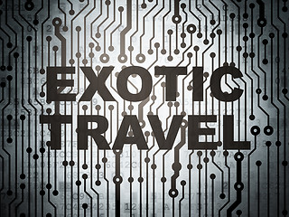 Image showing Travel concept: circuit board with Exotic Travel