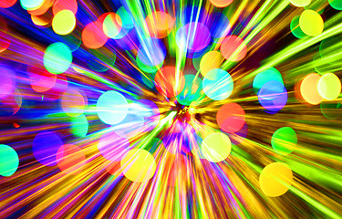 Image showing abstract christmas lights explosion