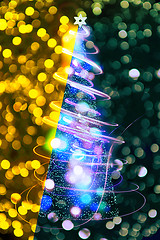 Image showing christmas tree from lights