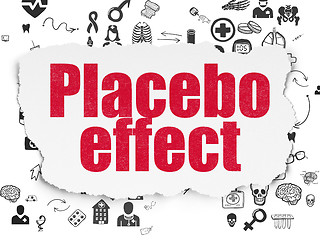 Image showing Health concept: Placebo Effect on Torn Paper background