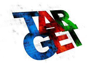 Image showing Business concept: Target on Digital background