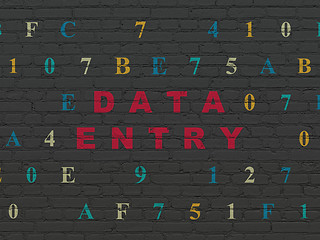 Image showing Data concept: Data Entry on wall background