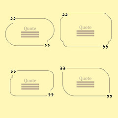 Image showing Quote Bubble. Set of Speech Bubbles. 