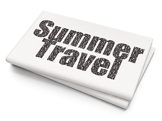 Image showing Vacation concept: Summer Travel on Blank Newspaper background