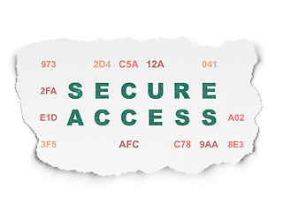 Image showing Security concept: Secure Access on Torn Paper background