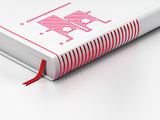Image showing Political concept: closed book, Election on white background