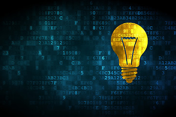 Image showing Business concept: Light Bulb on digital background