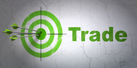 Image showing Business concept: target and Trade on wall background