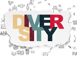 Image showing Finance concept: Diversity on Torn Paper background