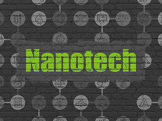 Image showing Science concept: Nanotech on wall background