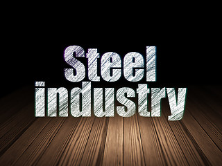 Image showing Industry concept: Steel Industry in grunge dark room