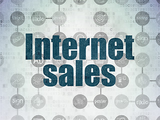 Image showing Marketing concept: Internet Sales on Digital Paper background