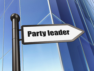 Image showing Politics concept: sign Party Leader on Building background