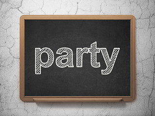 Image showing Holiday concept: Party on chalkboard background