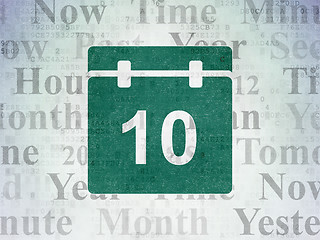 Image showing Timeline concept: Calendar on Digital Paper background