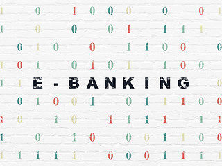 Image showing Business concept: E-Banking on wall background