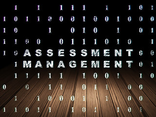 Image showing Finance concept: Assessment Management in grunge dark room