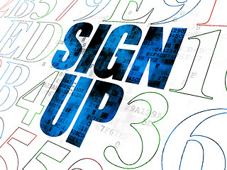 Image showing Web development concept: Sign Up on Digital background