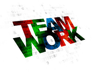 Image showing Business concept: Teamwork on Digital background