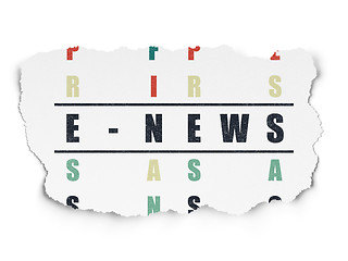 Image showing News concept: E-news in Crossword Puzzle