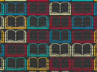 Image showing Science concept: Book icons on wall background