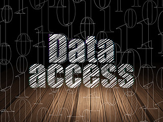 Image showing Information concept: Data Access in grunge dark room