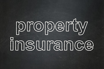 Image showing Insurance concept: Property Insurance on chalkboard background