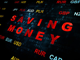 Image showing Finance concept: Saving Money on Digital background