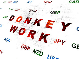 Image showing Finance concept: Donkey Work on Digital background