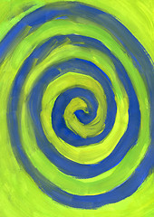 Image showing blue spiral