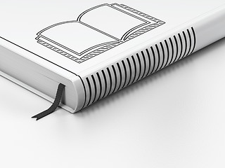 Image showing Science concept: closed book, Book on white background