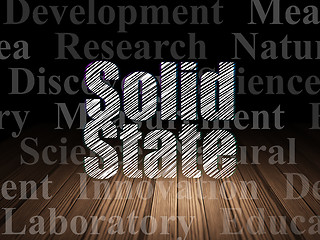 Image showing Science concept: Solid State in grunge dark room