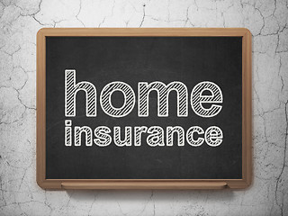 Image showing Insurance concept: Home Insurance on chalkboard background