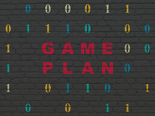 Image showing Business concept: Game Plan on wall background