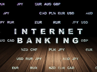 Image showing Money concept: Internet Banking in grunge dark room