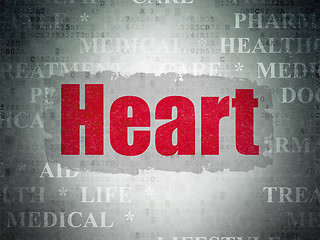 Image showing Healthcare concept: Heart on Digital Paper background