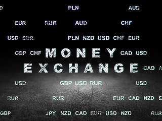 Image showing Currency concept: Money Exchange in grunge dark room