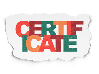 Image showing Law concept: Certificate on Torn Paper background