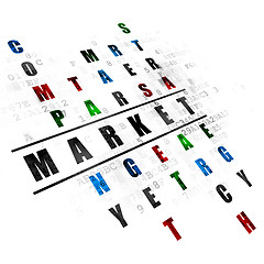 Image showing Advertising concept: Market in Crossword Puzzle