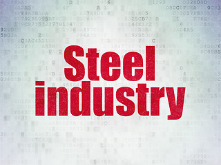 Image showing Industry concept: Steel Industry on Digital Paper background