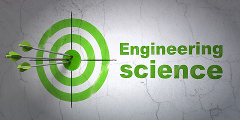 Image showing Science concept: target and Engineering Science on wall background