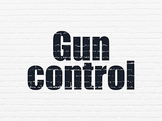 Image showing Security concept: Gun Control on wall background