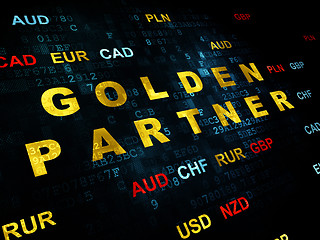 Image showing Business concept: Golden Partner on Digital background