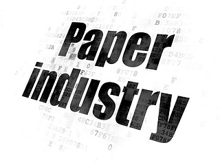 Image showing Industry concept: Paper Industry on Digital background