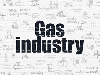 Image showing Industry concept: Gas Industry on wall background