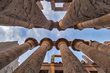 Image showing Karnak Columns. Luxor, Egypt