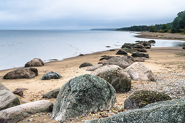 Image showing Rocky beach on the Gulf of Finland. Sillamae, Estonia